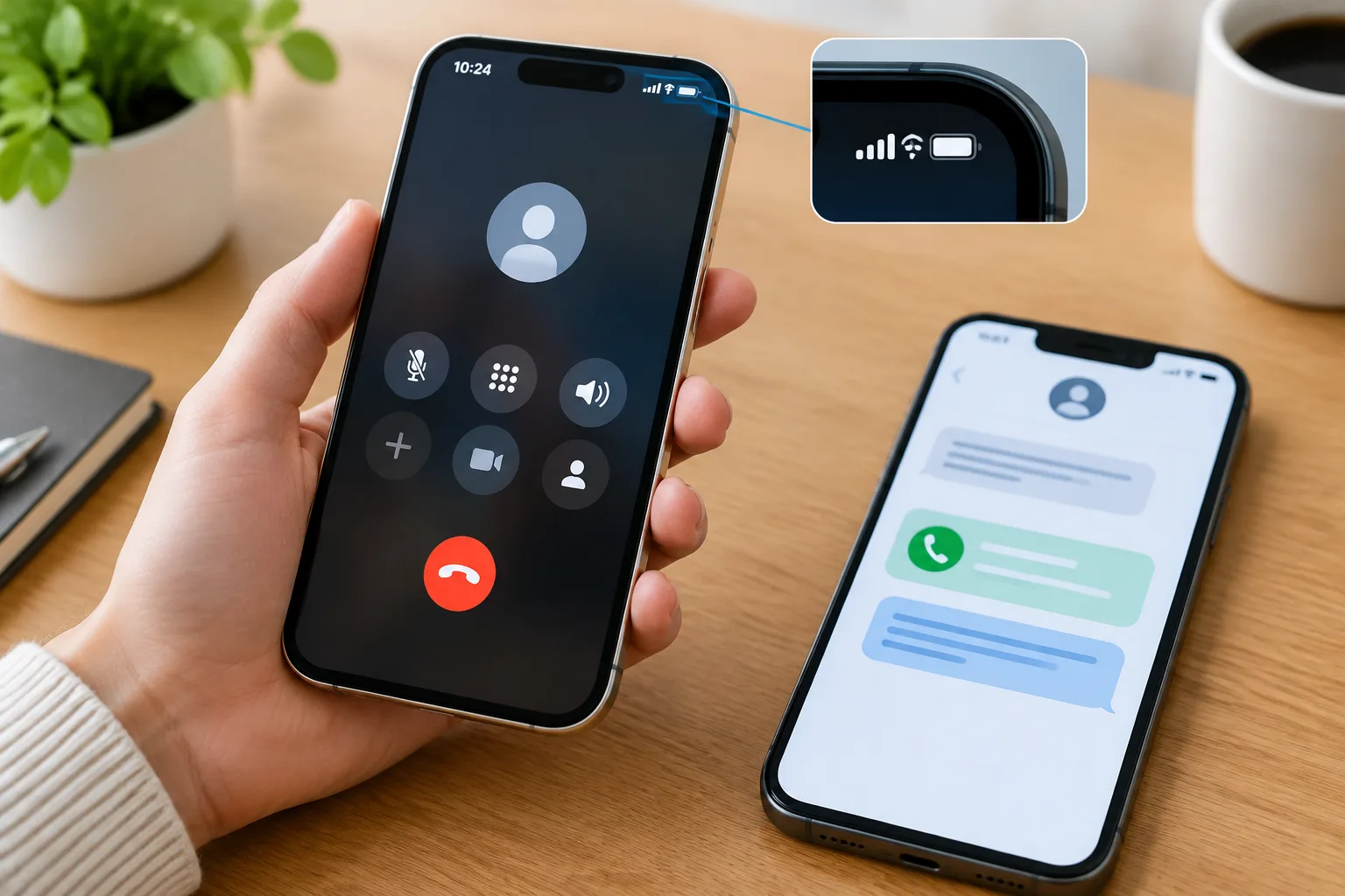 Як перевірити eSIM після активації: у верхній частині екрана з’явився індикатор мобільної мережі; профіль Київстар увімкнений у налаштуваннях