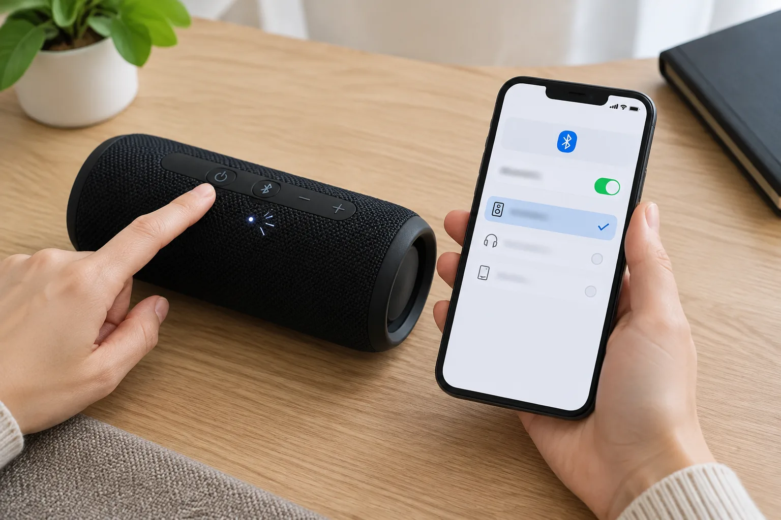 Як уперше підключити колонку до телефона через Bluetooth: Увімкніть колонку.