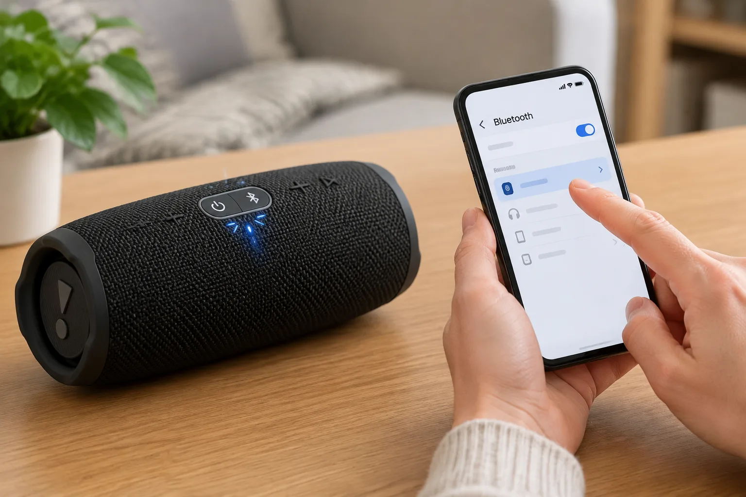 Як підключити колонку JBL до телефона: Загальний порядок для JBL той самий: увімкніть колонку, переведіть її в режим Bluetooth-сполучення, відкр