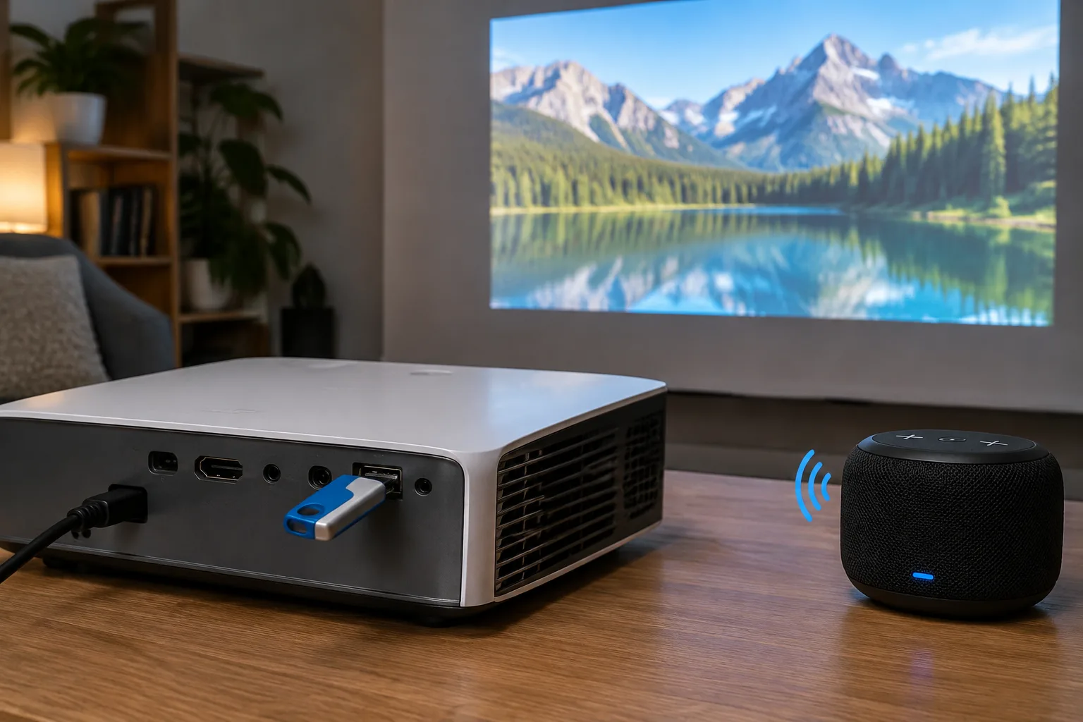 Що означають USB і Bluetooth на проєкторі: USB‑A на проєкторі найчастіше використовується для відтворення файлів із флешки, оновлення системи або жи